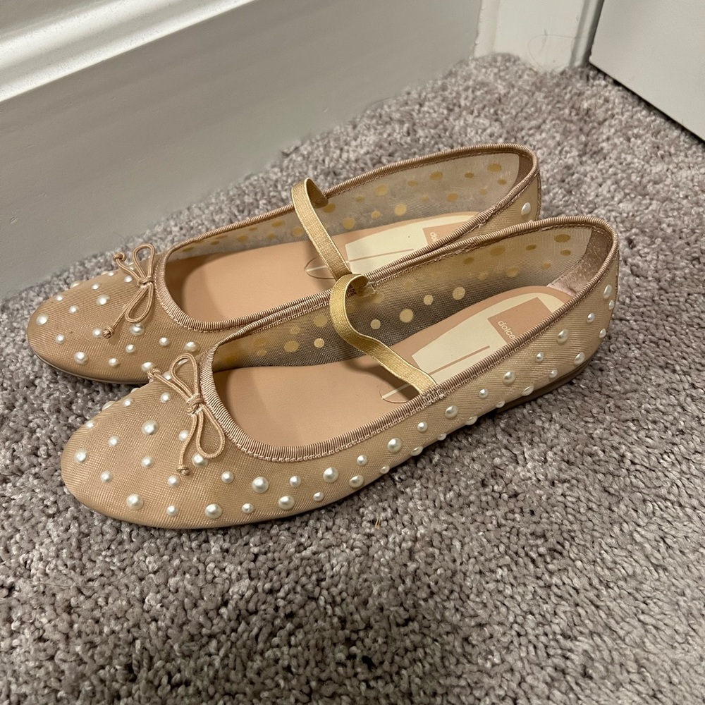 Dolce Vita Flats with Pearl Accents